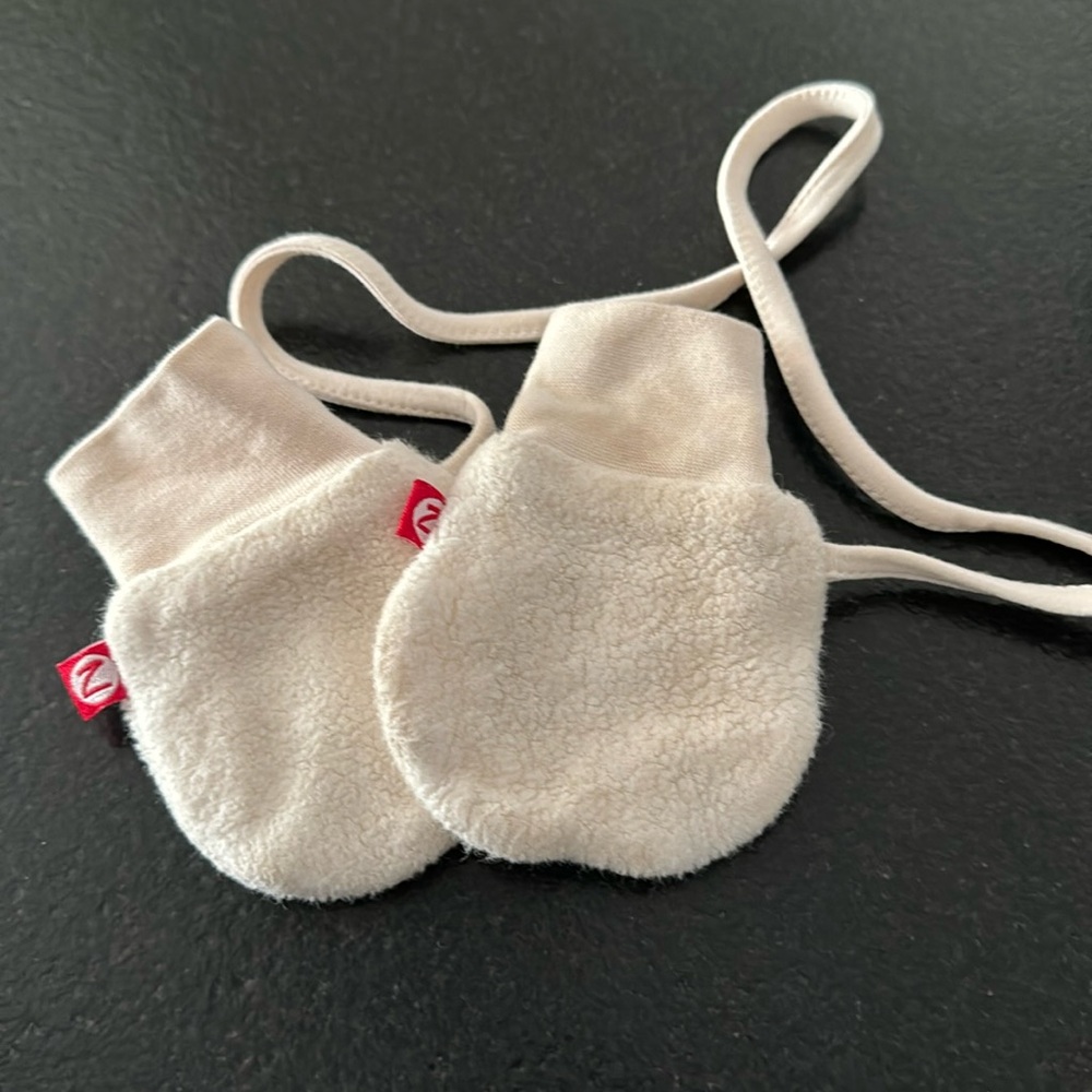 Zutano Cozie fleece mittens -cream